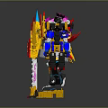 Vibrant Transformer Action Figure With Yellow Red Purple Wings And Weapons