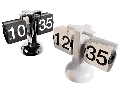 Modern Clock Page Flip Clock 3d model Modern Clock Page Flip Clock 3d model
