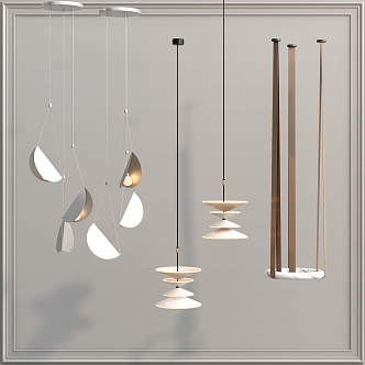 Modern chandelier combination 3d model