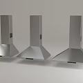 Three Stainless Steel Modern Kitchen Range Hoods For Home Cooking Areas
