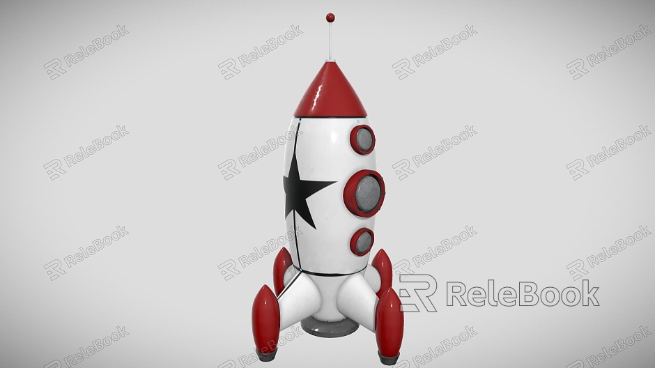 modern rocket space rocket model