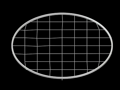 Oval Metal Grid Frame Structure With Square Mesh Design For Various Uses 3d model