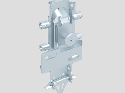 Industrial Metal Mechanical Component With Multiple Bolts Holes And Bracket Structure 3d model
