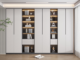 Modern bookcase 3d model