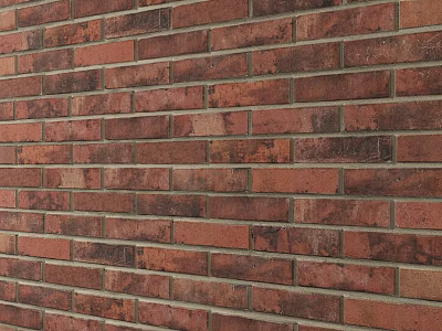 Classic Red Brick Wall with Rustic Texture and Earthy Tones for Decorative Use 3d model