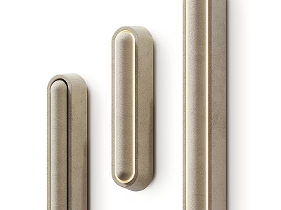 Modern Minimalist Wall Lights Various Sizes Slim Rectangular Design Soft Glowing Light On White Wall 3d model