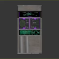 Retro Arcade Machine With Vintage Design Green Purple Screens And Control Panel Electronic Gaming Appliance