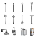 Different Designs of Wall Lamps with Metal and Glass Finishes in Modern and Industrial Styles