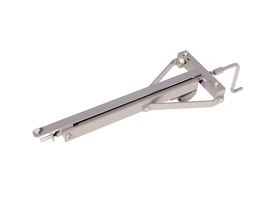 Stainless Steel Mechanical Tool With Adjustable Rod And Bracket Components 3d model