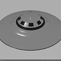 Futuristic Silver Disc Shaped Aerospace Spacecraft With Smooth Metallic Reflective Layers 3d model