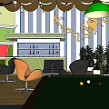 Modern Fitness Studio With Open Design Green Walls Glass Ceiling And Workout Equipment