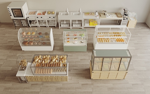 Bakery Shelf Sweet Shop Shelf Bakery Equipment Sweet Shop Equipment Display Cabinet 3d model