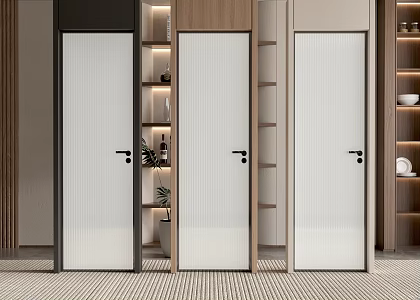 Modern single door combination 3d model