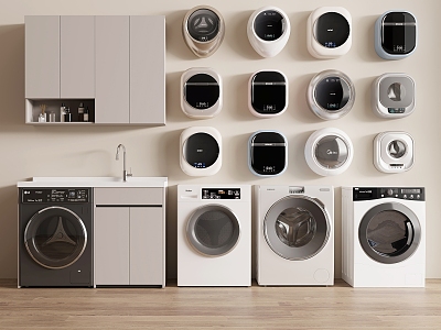 Washer Dryer Wall-mounted washing machine 3d model