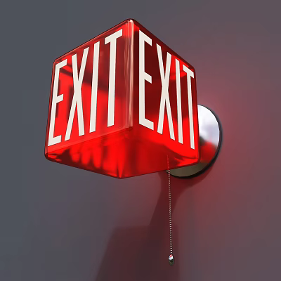 Art Wall Lamp Pop Art Emergency Exit Lamp 3d model