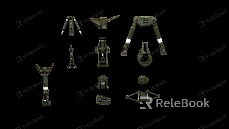 Industrial science fiction machinery and equipment accessories model