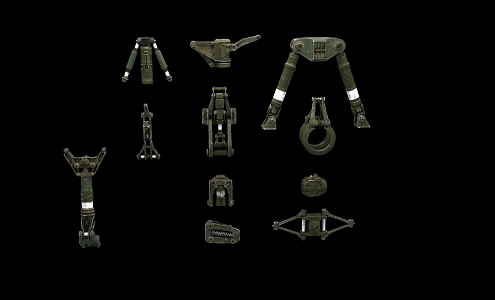 Industrial science fiction machinery and equipment accessories 3d model