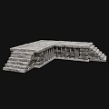 Ancient Architecture Stone Steps And Platform Featuring Classic Traditional Masonry Design 3d model