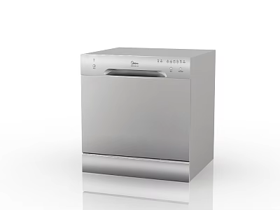Modern Stainless Steel Dishwasher As Efficient Kitchen Appliance For Home Use 3d model