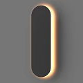 Modern Black Wall Lamp With Sleek Design And Yellow Light Illumination