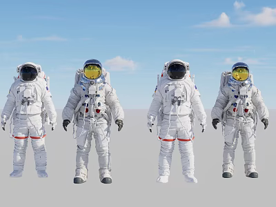 Modern Astronaut Outer Space Astronaut Character Combination Space Astronaut Character 3d model