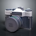 Retro Analog Film Camera Electronic Device With Classic Design And Lens Cap