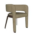 Modern Beige Velvet Accent Chair With Metal Legs And Comfortable Armrests