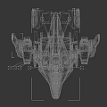 Futuristic Cosmic Spaceship Design With Blue Orange Accents And Aerospace Components