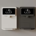 Dual White And Gray Smart Temperature Control Devices With Digital 3d model
