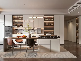 Modern Light Luxury Restaurant 3d model