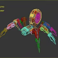 Robot Spider Robot Mecha Spider Science Fiction Spider Mechanical Spider Spider Battery Spider Tower Defense 3d model