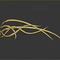 Elegant Golden Tiara Featuring Intricate Curved Lines And Crescent Moon Accent