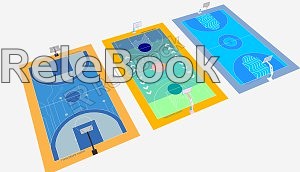 modern basketball court model