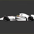 Silver and Red Formula 1 Race Car With Streamlined Modern Exterior Aerodynamic Design