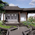 Rockery Stones in Traditional Chinese Garden with Stone Bridge Lotus Pond and Pavilion
