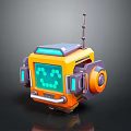 modern robot unicycle robot twin-wheeled robot 3d model
