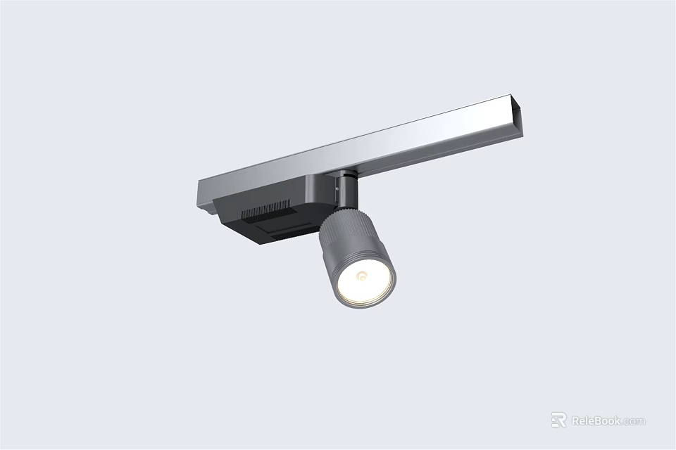 Sleek Modern Downlight Spotlight With Adjustable Head Metal Finish And White Light 3d model 