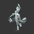 Woman In Traditional Chinese Costume Dancing With Flowing Ribbons And Graceful Pose