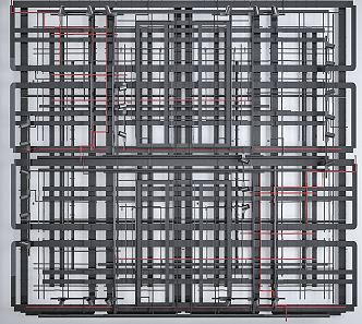 Industrial LOFT pipeline through pipeline trough pipeline ceiling track light combination 3d model