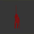 Military Style Figure Model Standing With Helmet Raised Long Pole And Short Stick