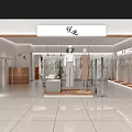 Clothing Store Interior With Mannequins Clothing Displays And Display Racks