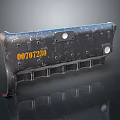 Black Weapon Component With Yellow Serial Number 00707238 And Metal Surface Holes