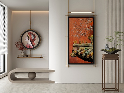 New Chinese Decorative Painting 3d model