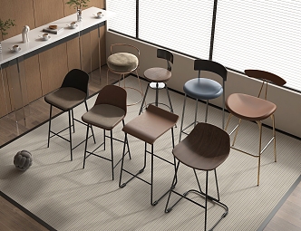 Modern Bar Chair 3d model