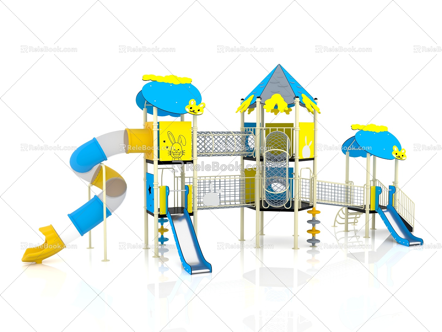 Slide Children's Slide Amusement Equipment Outdoor Slide Children's Combined Slide Outdoor Little Doctor Children's Amusement Equipment 3d model