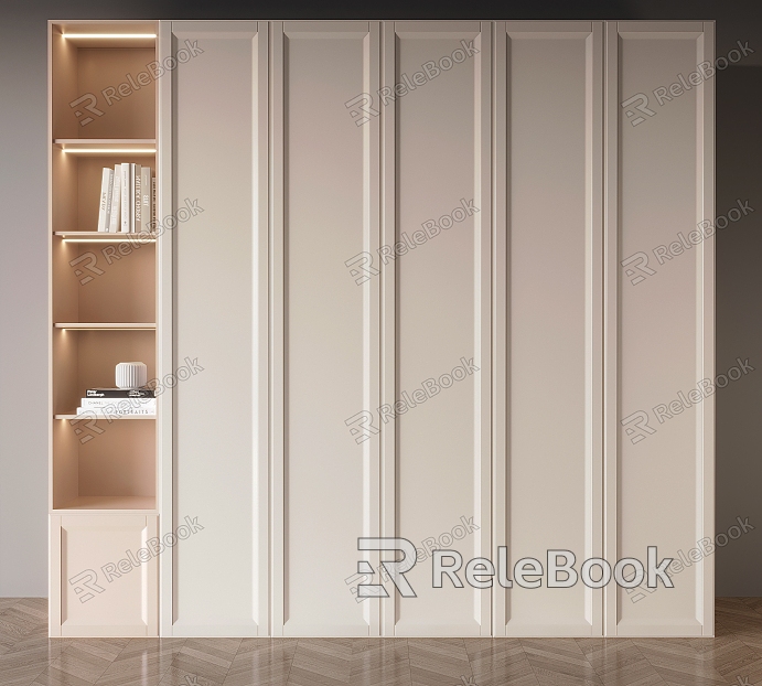 French Cream Style Wardrobe French Top Style Wardrobe to Top Style Adult Full Wall Solid Wood model