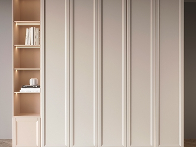 French Cream Style Wardrobe French Top Style Wardrobe to Top Style Adult Full Wall Solid Wood model