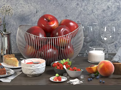 Modern fruit food 3d model