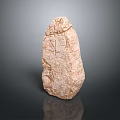 Handcrafted Rustic Stone Wood Decorative Piece With Rough Texture And Natural Grain