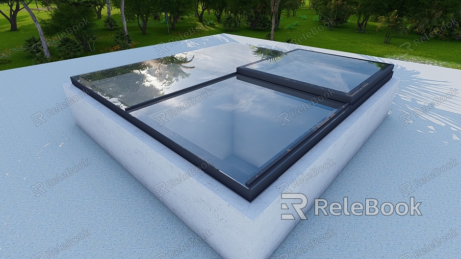 Lighting well translation skylight model